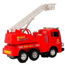 Brinquedo Caminhão de Bombeiros Super Fire Truck com Sons e Luzes Coloridas