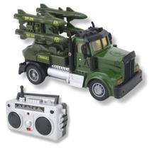 Brinquedo Caminhão de Guerra Militar Infantil Carrinho com Controle Remoto Veículo com Mísseis Combate Aventura com Luzes Recarregável por Pilhas Brinquedo Caminhão de Guerra Militar Infantil Carrinho com Controle Remoto Veículo com Mísseis Combate Aventura com Luzes Recarregável por Pilhas