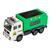 Brinquedo Caminhão de Lixo Com Som e Luz Bate e Volta 360