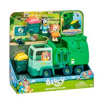 Brinquedo Caminhão De Lixo Da Bluey Veiculo Verde Com Bonecos E Acessórios Brinquedo Caminhão De Lixo Da Bluey Veiculo Verde Com Bonecos E Acessórios