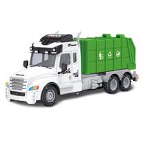 Brinquedo Caminhão de Lixo Realista com Som de Motor e Farol que Acende - Futuro