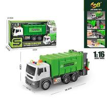 Brinquedo caminhão de lixo reciclagem com luz e som - TOYS