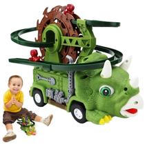 Brinquedo Caminhão Dino Pista Espiral Interativa Infantil