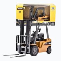 Brinquedo caminhão empilhadeira de construção civil