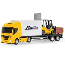 Brinquedo Caminhão Iveco Hy-way Empilhadeira e Palet Usual Brinquedo Caminhão Iveco Hy-way Empilhadeira e Palet Usual