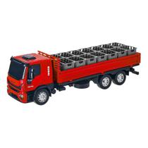 Brinquedo Caminhão Iveco Tector Dropside Vermelho - Usual Brinquedos