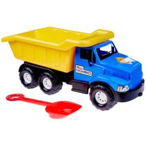 Brinquedo Caminhão Max Caçambão Com Pá Azul Tilin
