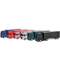Brinquedo Caminhão Miniatura Iveco S-Way Toco Baú Carreta Sortido e Unitário Usual Brinquedos - 758