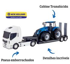 Brinquedo Caminhão New Holland Agriculture Trator T8 Plataforma - Iveco