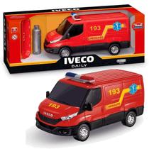Brinquedo Caminhão Resgate Vermelho Iveco Daily Usual
