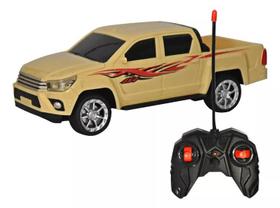 Brinquedo Caminhonete Hilux de Controle Remoto Acende Farol