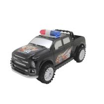 Brinquedo Camioneta Carrinho De Policia Fricção Preto