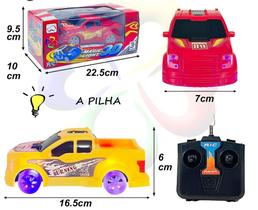 Brinquedo Camionete Carrinho De Controle Remoto com luzes - toys