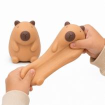 Brinquedo Capivara Squishy Antiestresse Diversão Estica Puxa