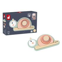 Brinquedo Caracol De Atividades Sensoriais Montessori Janod Sweet Cocoon para Bebês 1 Ano+