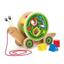 Brinquedo Caracol de Passeio com Formas Geométricas Infantil Mexe o Rabo - Hape Xalingo 67554