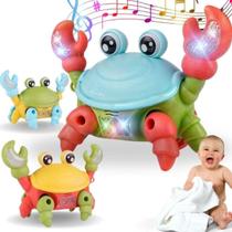 Brinquedo Caranguejo Fujão Musical Som Luz E Movimento Infantil Para Bebês - MY-6