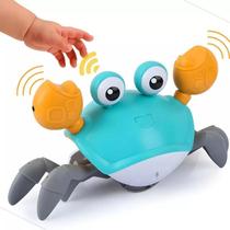 Brinquedo Caranguejo Fujão Sensor Indução Toca Música Cor - Caranguejo Para Bebês