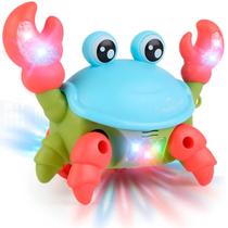 Brinquedo Caranguejo siri Fujão Dançante com Led e musica