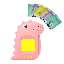 Brinquedo Card Apraxia Infantil Cartão Inglês Português Dino Bilíngue Com Som
