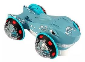 Brinquedo Carrinho Acrobacias Tubarão Shark Com Sons E Luzes