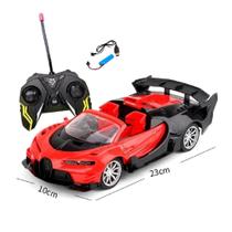 Brinquedo Carrinho Bugatti Controle Remoto Recarregável Acende Farol.VR