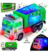 Brinquedo Carrinho caminhão Ecológico coletor de lixo com luzes e som Bate e Volta - Envio mesmo dia Brinquedo Carrinho caminhão Ecológico coletor de lixo com luzes e som Bate e Volta - Envio mesmo dia