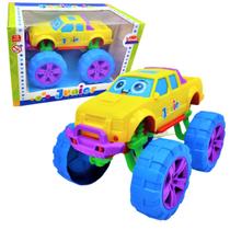 Brinquedo Carrinho Caminhonete Pick-UP Junior Machines Educativo Rodas Grandes Didático Usual Amarelo
