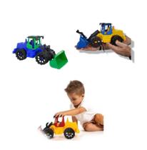 Brinquedo Carrinho Carregadeira Máquina Kraft Trator Praia Brinquedo Carrinho Carregadeira Máquina Kraft Trator Praia