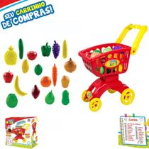 Brinquedo Carrinho Compra Divertida Frutas Legumes Infantil.