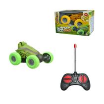 Brinquedo Carrinho Controle Remoto Gira 360 Verde Dino