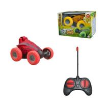 Brinquedo Carrinho Controle Remoto Gira 360 Vermelho Dino