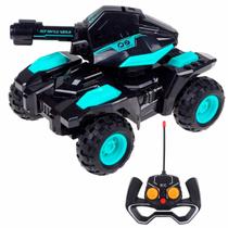 Brinquedo Carrinho Controle Remoto Tanque Guerra Solta Bolinhas de Gel Recarregável