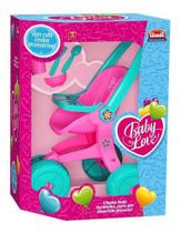 Brinquedo Carrinho de Boneca Baby Love Rosa e Azul - Usual Brinquedos
