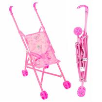 Brinquedo Carrinho De Boneca Retrátil Dobrável Rosa Infantil Compacto Para Transporte Portátil