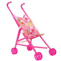 Brinquedo Carrinho de Bonecas Dobrável em Design Rosa Vibrante Ideal Para Crianças Menina Infantil
