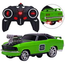 Brinquedo Carrinho de Controle Remoto Veloz Verde C/ Som e Luz 1:16- Castela