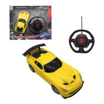 Brinquedo Carrinho De Controle Remoto Volante Com Movimento no Controle(Amarelo)