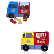 Brinquedo Carrinho de lanche Food Truck Azul ou Amarelo - Tilin
