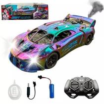 Brinquedo Carrinho Drift Controle Remoto Recarregável Solta Fumaça.