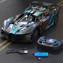 Brinquedo Carrinho Drift Controle Remoto Recarregável Solta Fumaça.