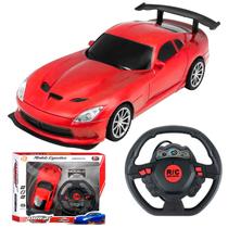 Brinquedo Carrinho Drift Max Controle Remoto Vermelho Esportivo Escala 1:20 Com Luzes E Aerofólio