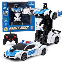 Brinquedo Carrinho Fast Bot Robô Controle Remoto 2 Em 1 Carro Com Luzes Transforma Presente Menino Brinquedo Carrinho Fast Bot Robô Controle Remoto 2 Em 1 Carro Com Luzes Transforma Presente Menino