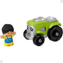 Brinquedo Carrinho Mini Trator c/ Figura Little People Fisher Price HPX87 - Mattel