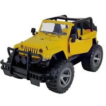 Brinquedo carrinho Off Road Trail Amarelo 1:16 com Luz, Som e Fricção - Shiny Toys 545