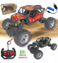 Brinquedo Carrinho Rock Crawler Off Road Recarregável de Controle Remoto