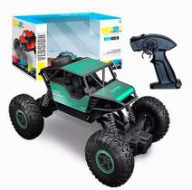 Brinquedo Carrinho Suspensão Off Road Recarregável Com Controle Remoto- verde metalico - TOYS