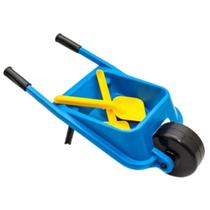 Brinquedo carriola azul infantil de plástico para crianças - NP