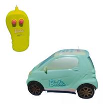 Brinquedo Carro Carrinho De Controle Remoto Infantil Boneca Barbie 3 Funções Azul Original Menina