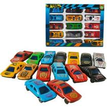 Brinquedo Carro Coleção de Plástico Roda Livre 15 Peças - 3106